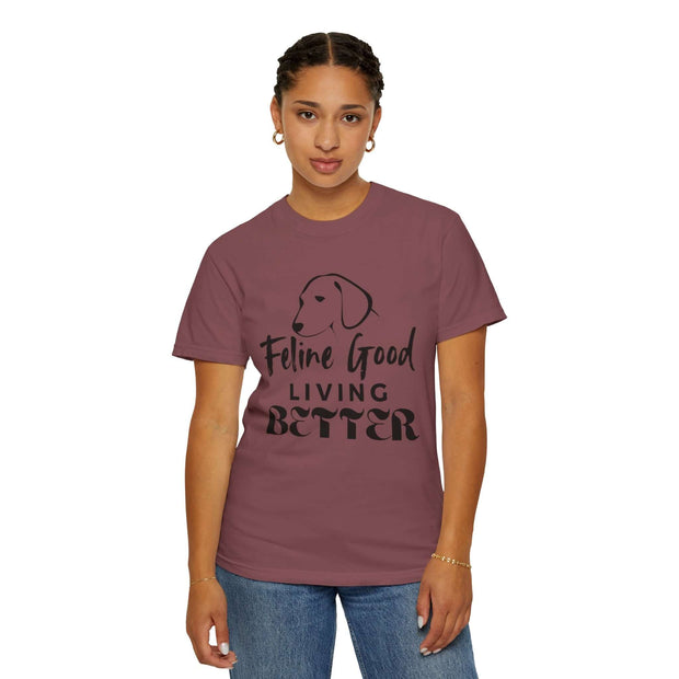 Feline Good Living Better Unisex Quality T-shirt