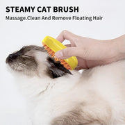 Steamy Pet Brush: Electric Spray Grooming Combo