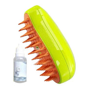 Steamy Pet Brush: Electric Spray Grooming Combo